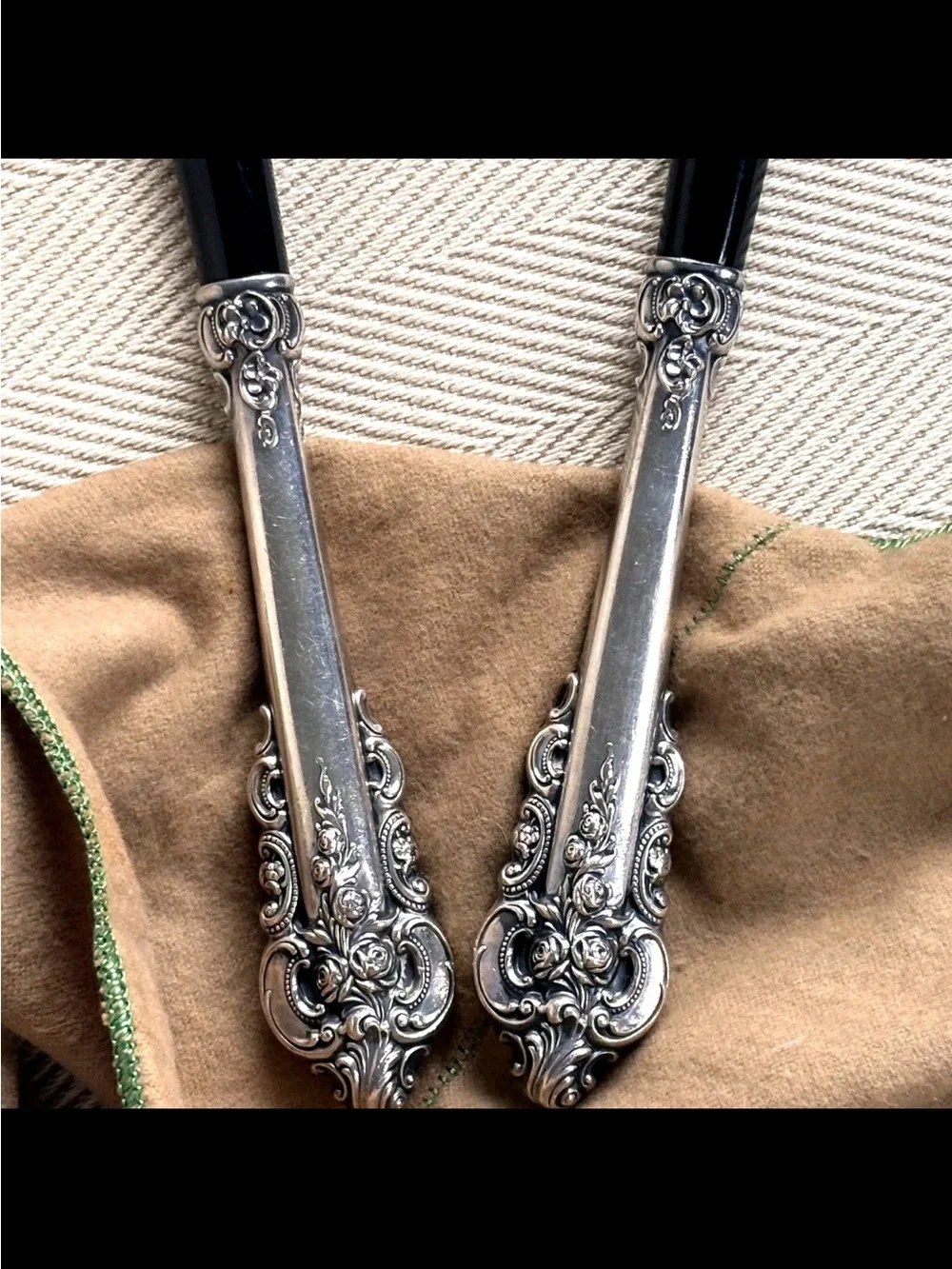 Vintage Royal Danish International Sterling Silver Salad Serving Set